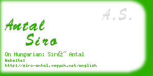 antal siro business card